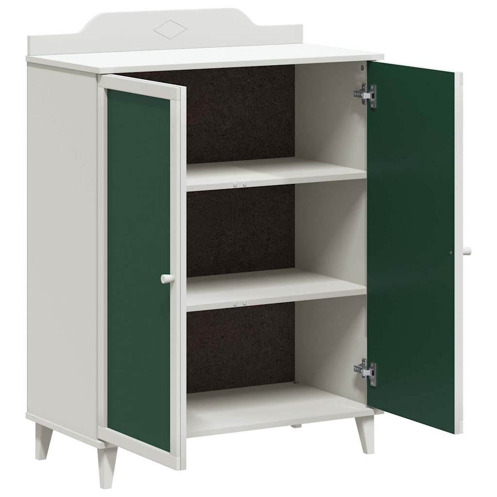 Cabinet avec deux portes et façade en tableau noir ROROS Blanc - XIOS