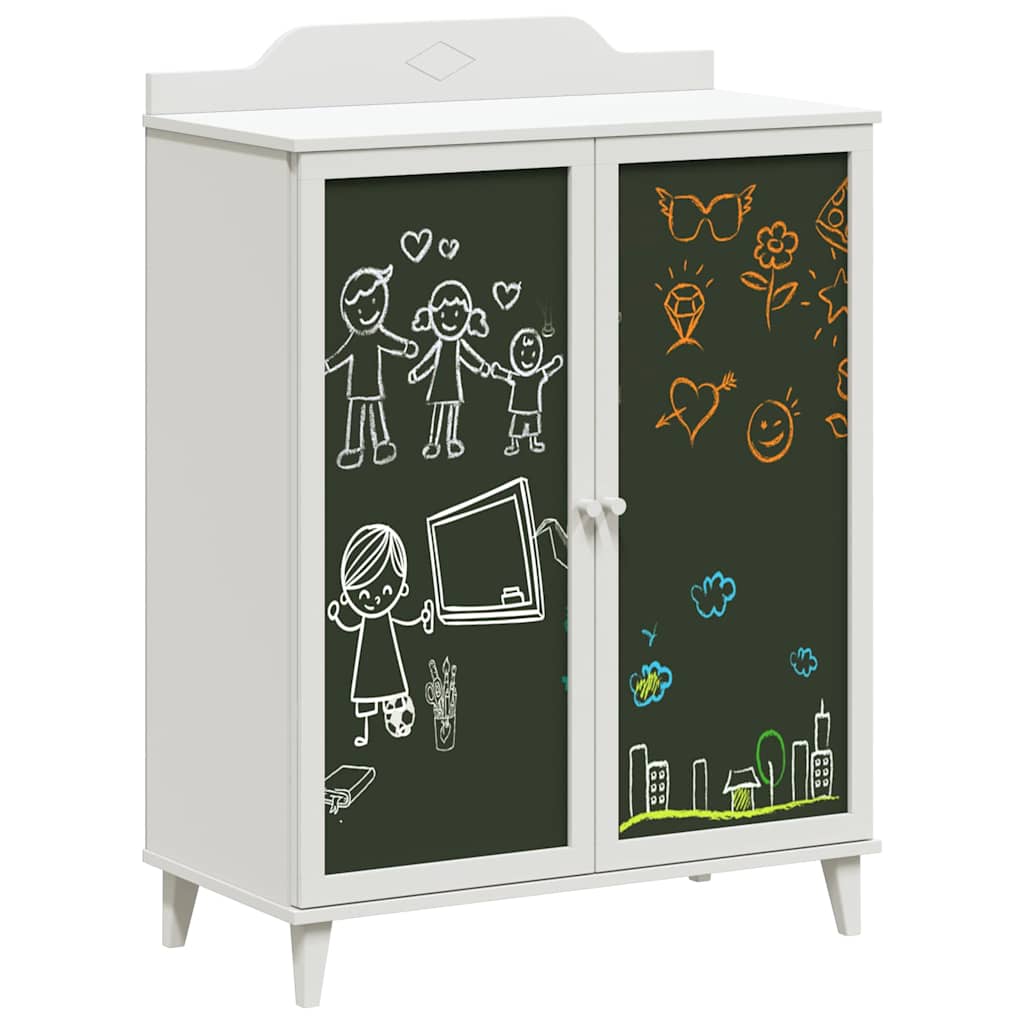 Armoire tableau noir avec étagère Blanc Bois d'ingénierie - XIOS