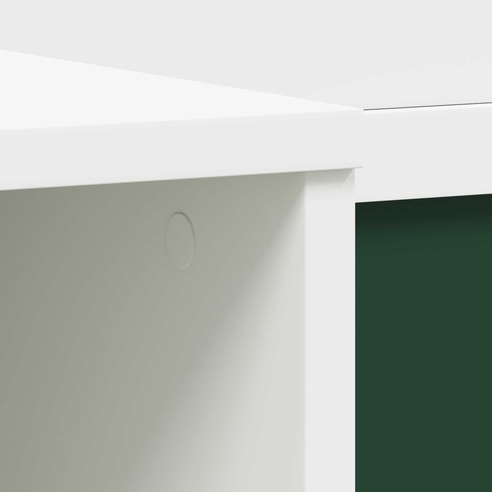 Bureau avec rangement ouvert et tableau noir ROROS Blanc - XIOS