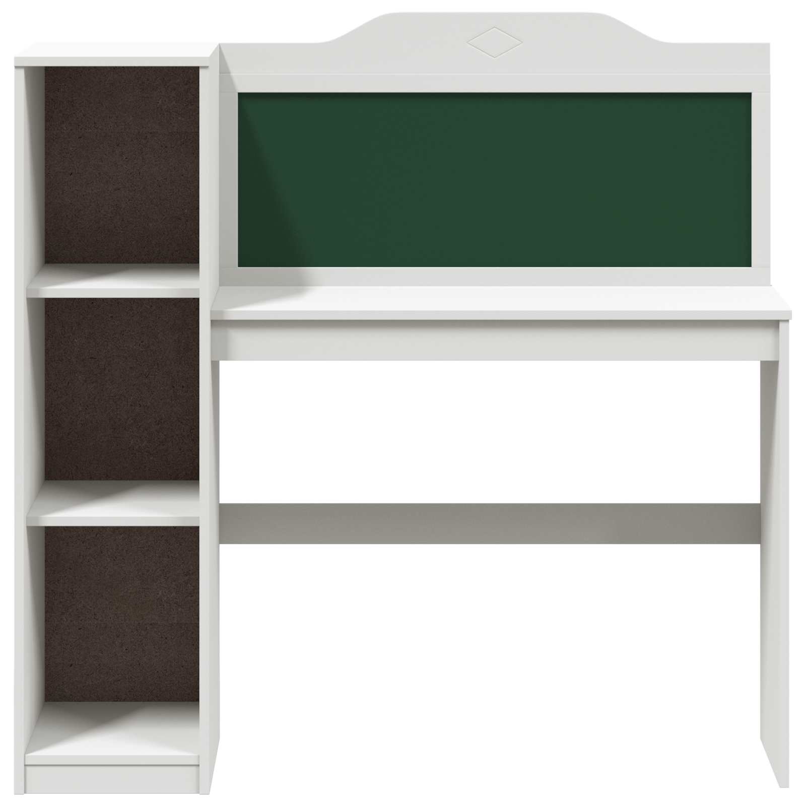 Bureau avec rangement ouvert et tableau noir ROROS Blanc - XIOS