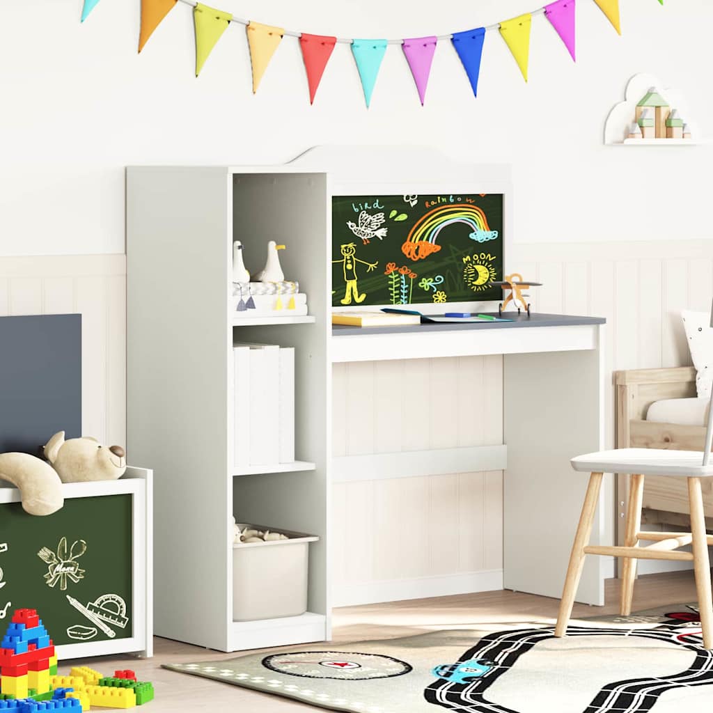 Bureau tableau noir Blanc et Gris 120 x 45 x 118,5 cm - XIOS