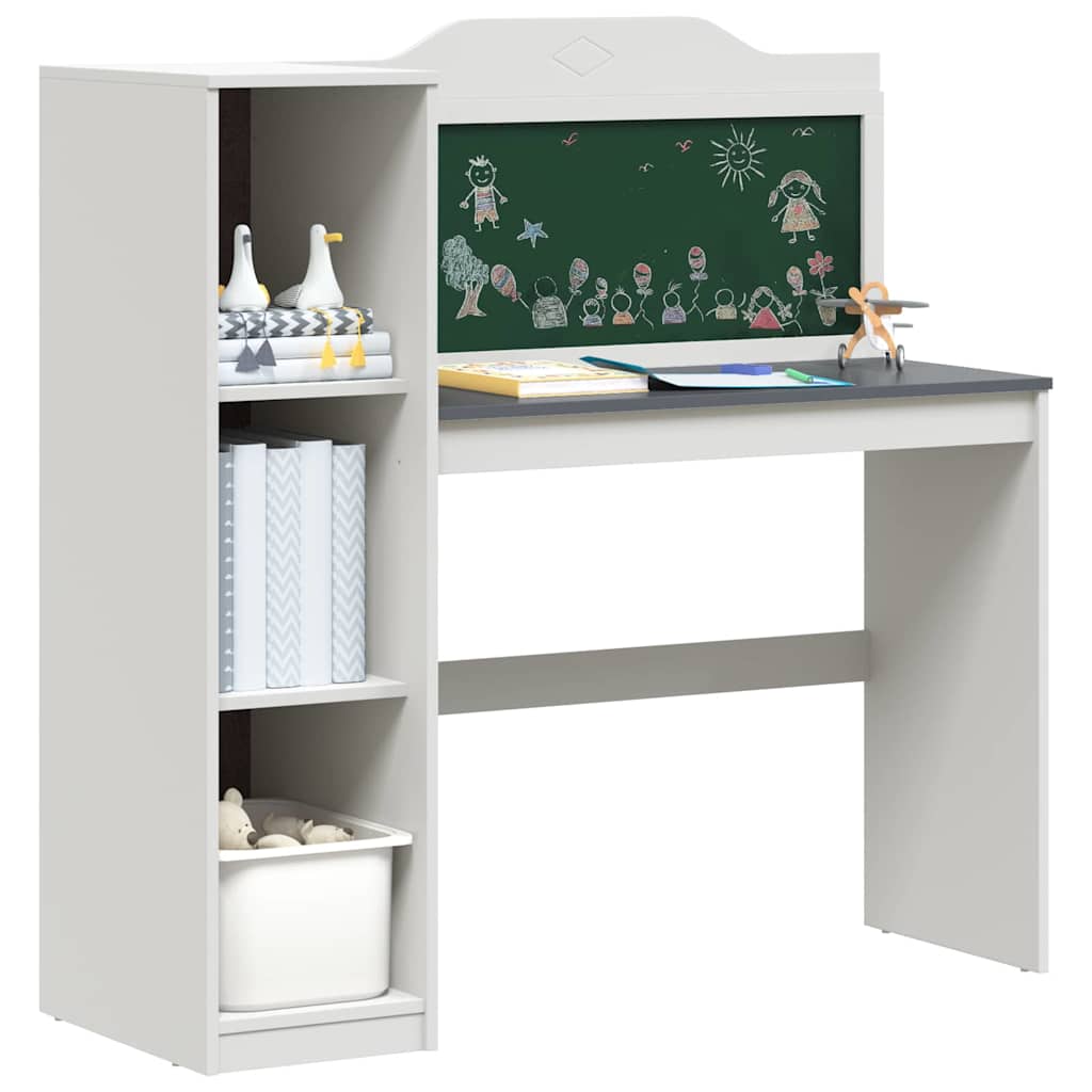 Bureau tableau noir Blanc et Gris 120 x 45 x 118,5 cm - XIOS