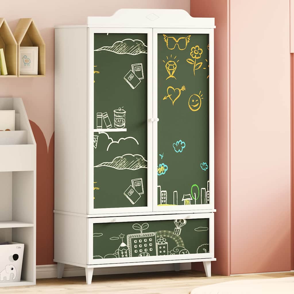 Armoire Tableau Noir avec tiroir Blanc Bois d'ingénierie - XIOS
