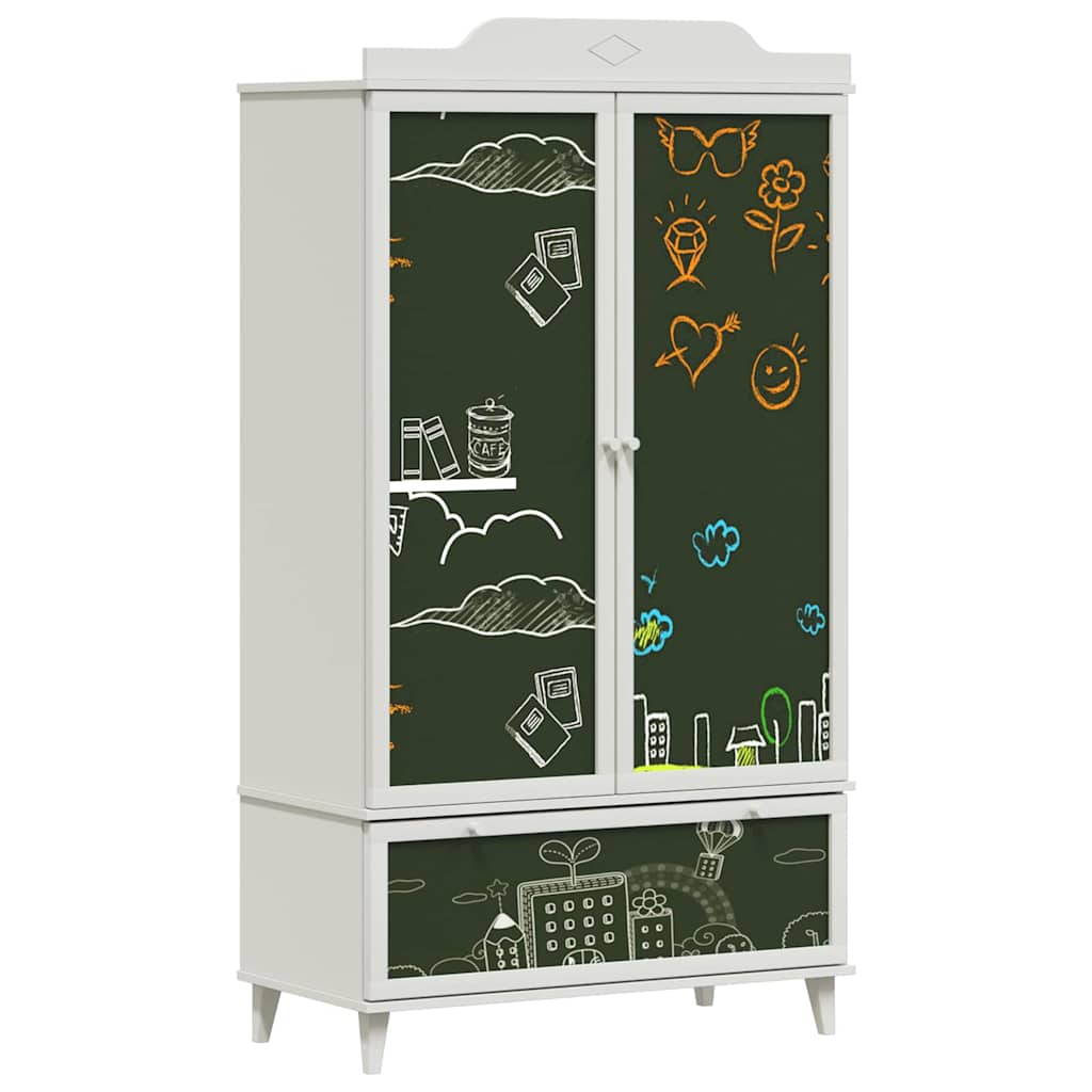 Armoire Tableau Noir avec tiroir Blanc Bois d'ingénierie - XIOS