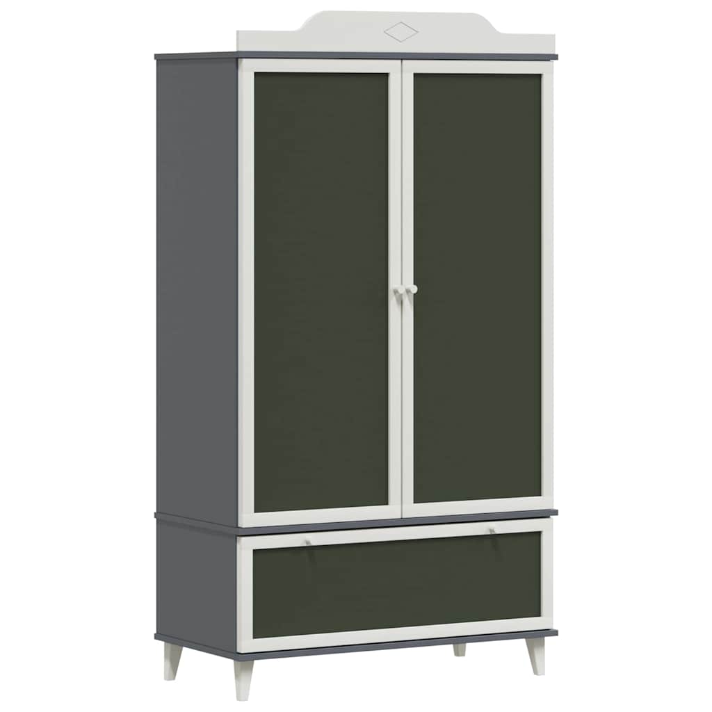 Armoire Tableau Noir avec porte Gris et blanc Bois d'ingénierie - XIOS