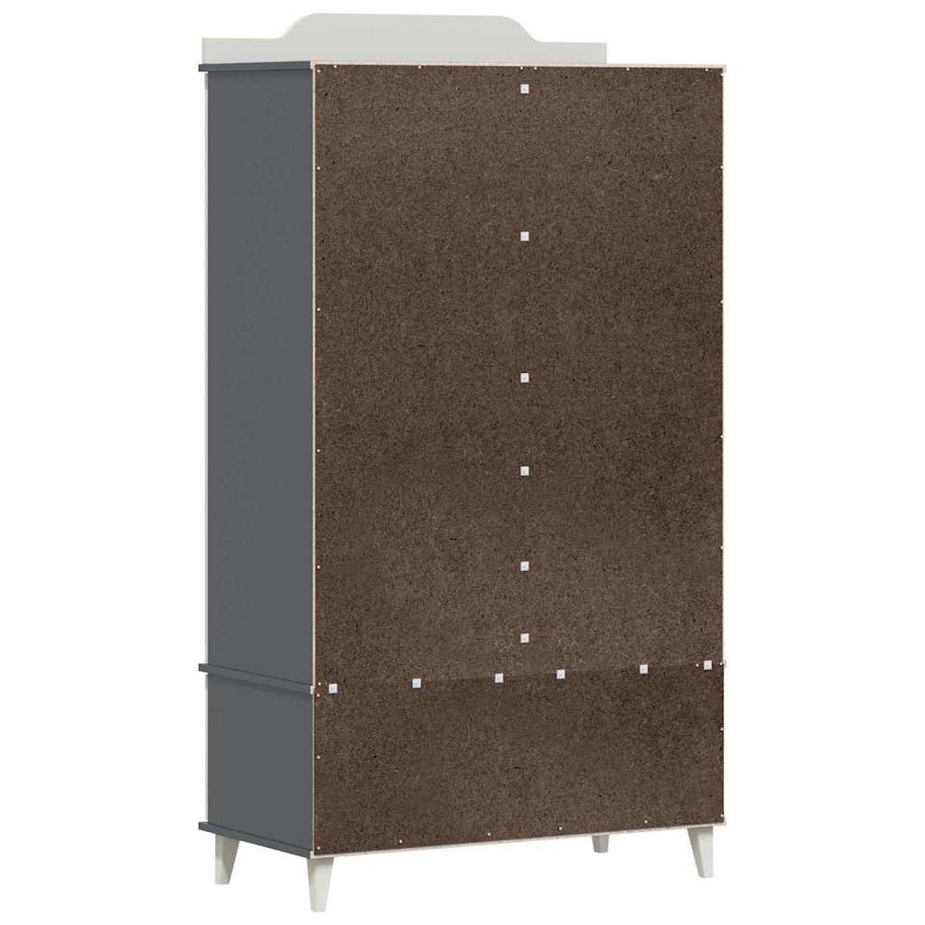 Armoire Tableau Noir avec porte Gris et blanc Bois d'ingénierie - XIOS
