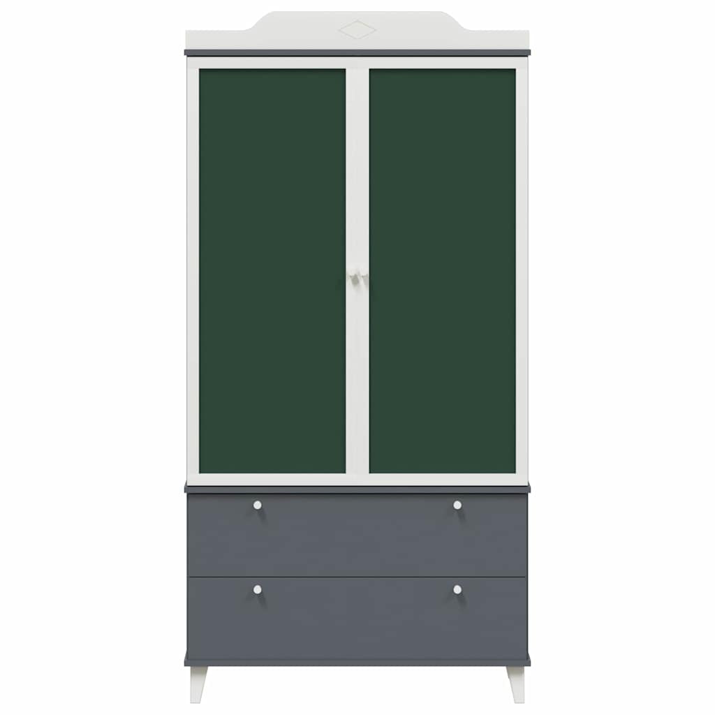 Armoire Tableau Noir ROROS Gris et blanc 90 x 45 x 180 cm - XIOS
