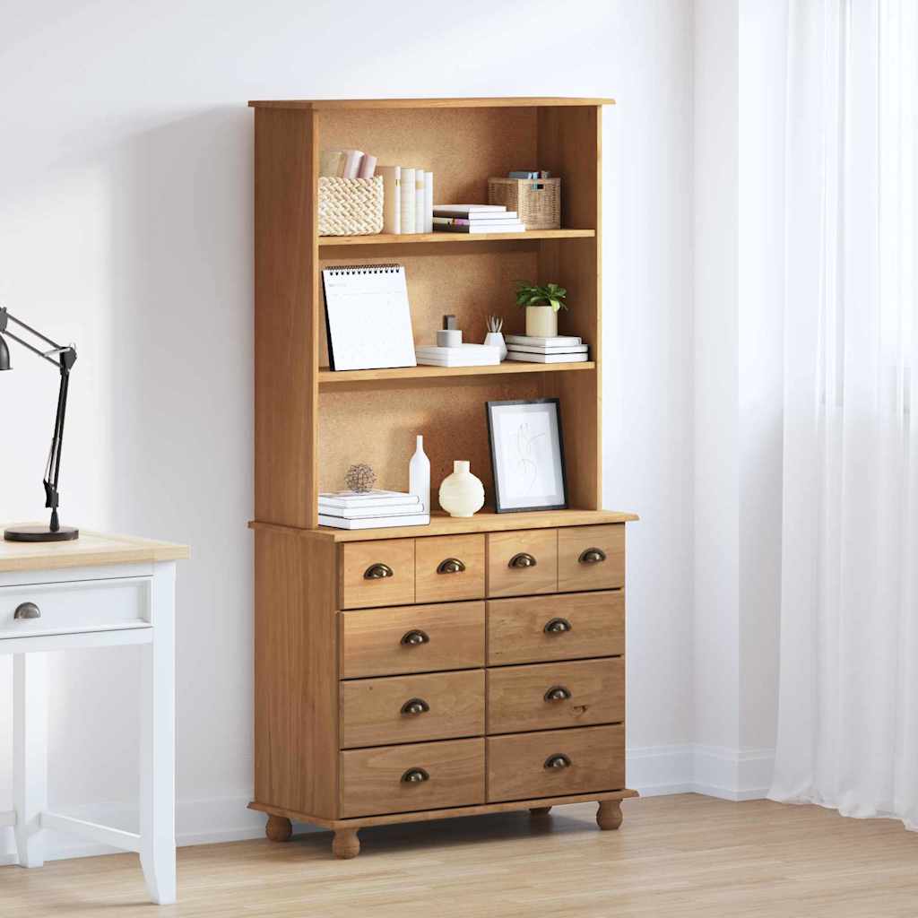 Hutch ASKIM marron miel 91 x 40 x 184 cm Bois de pin massif - XIOS