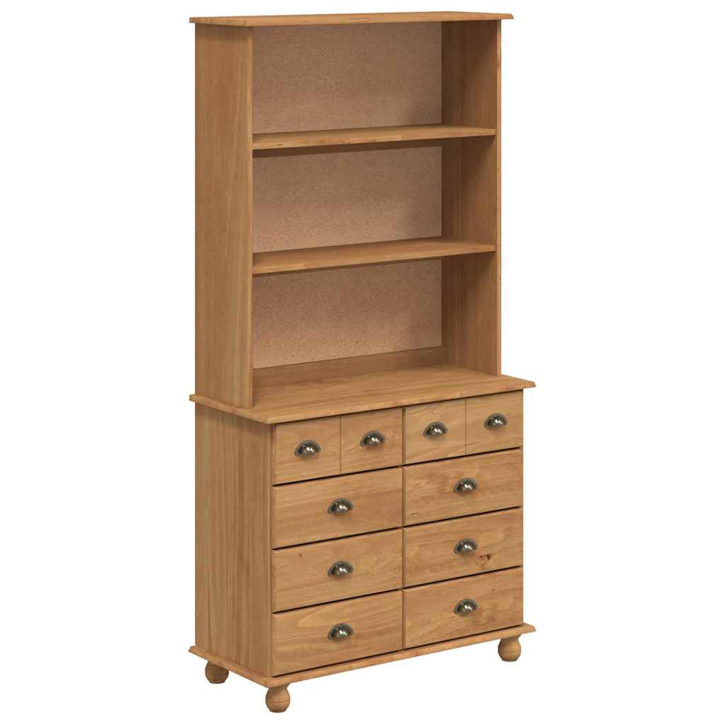 Hutch ASKIM marron miel 91 x 40 x 184 cm Bois de pin massif - XIOS