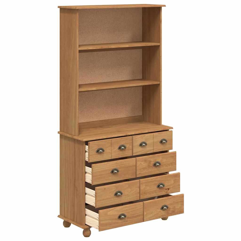 Hutch ASKIM marron miel 91 x 40 x 184 cm Bois de pin massif - XIOS