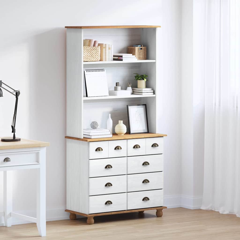 Hutch ASKIM Blanc 91 x 40 x 184 cm Bois de pin massif - XIOS