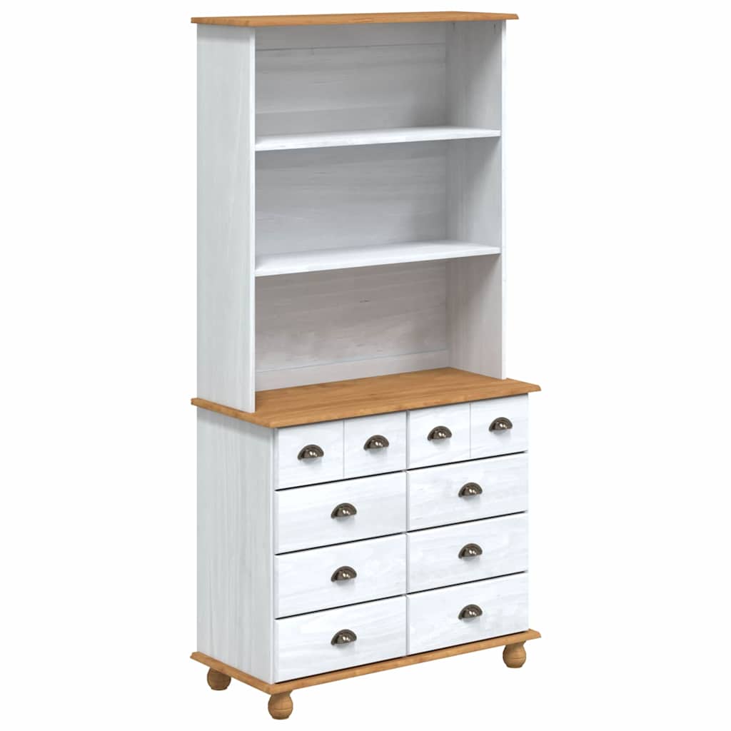 Hutch ASKIM Blanc 91 x 40 x 184 cm Bois de pin massif - XIOS