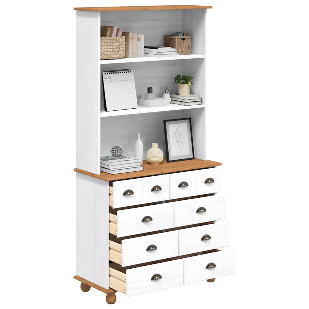 Hutch ASKIM Blanc 91 x 40 x 184 cm Bois de pin massif - XIOS