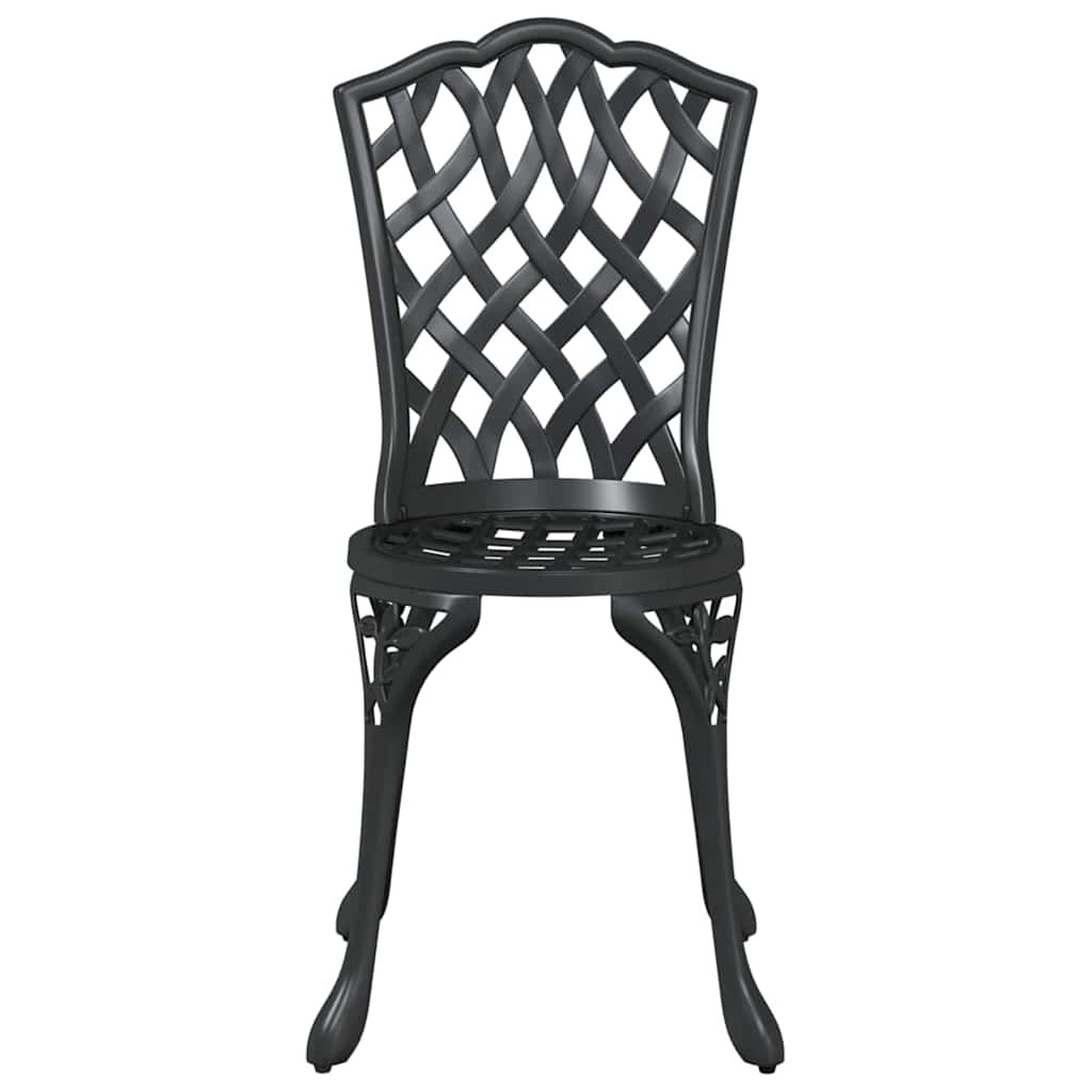 Ensemble de salle à manger pour jardin 5 pcs Noir Aluminium