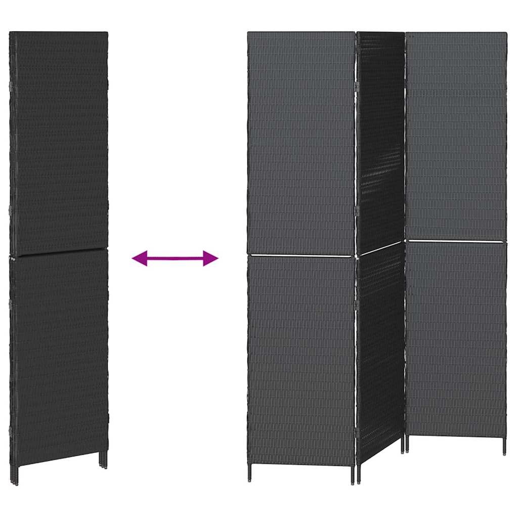 Paravent Noir 146 x 180 cm. polyrotin - XIOS