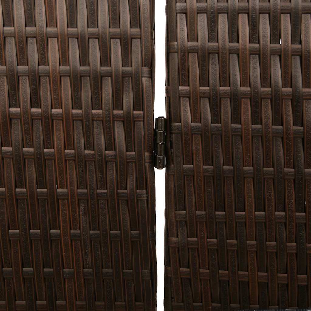 Paravent vidaXL 4 Panneaux Pliable Marron 195x180 cm Rattan Synthétique XIOS