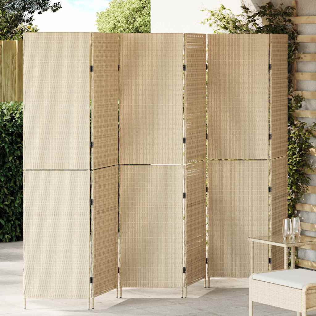 Paravent Beige 292 x 180 cm polyrotin - XIOS
