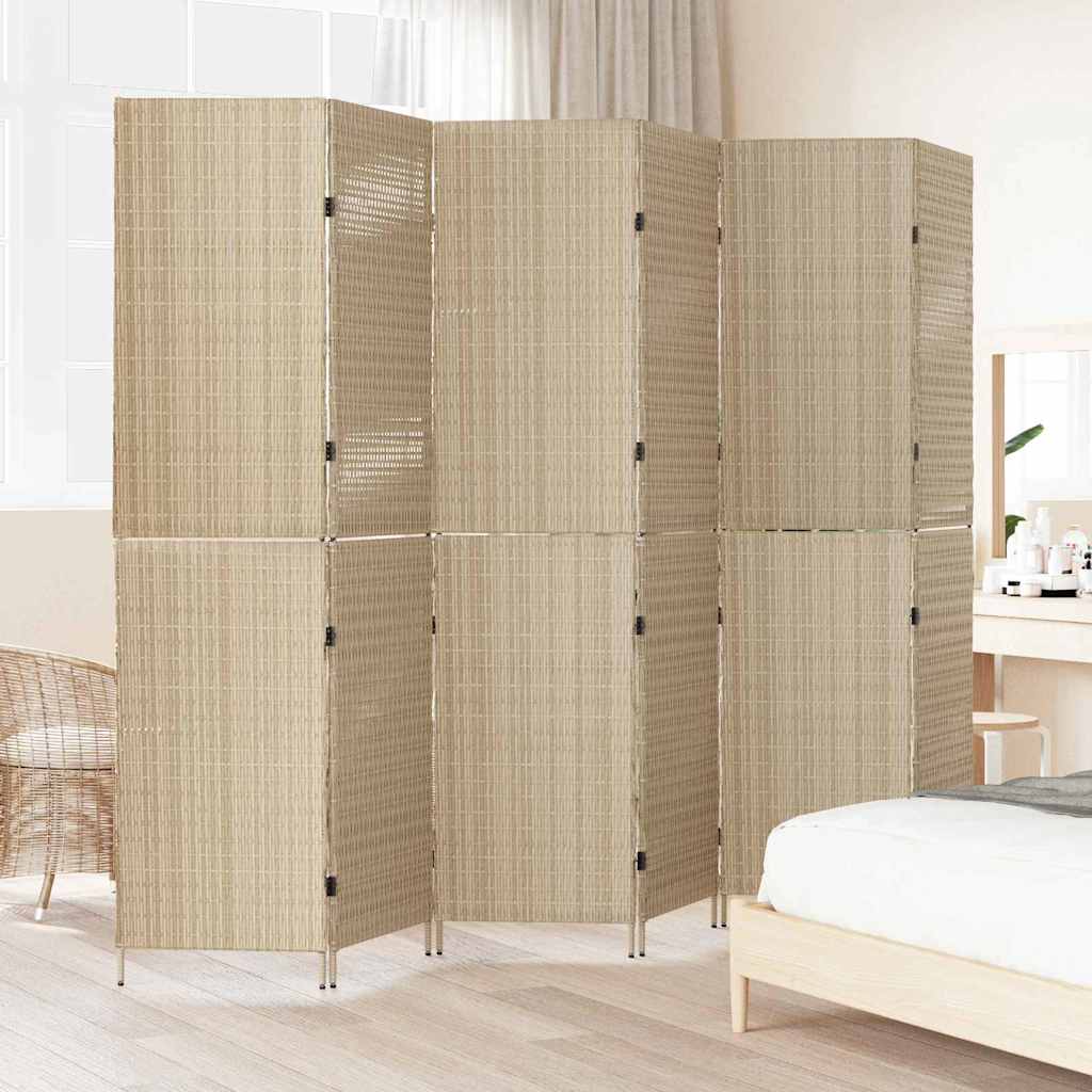 Paravent Beige 292 x 180 cm polyrotin - XIOS