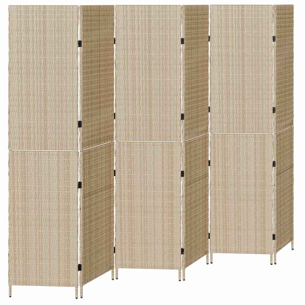 Paravent Beige 292 x 180 cm polyrotin - XIOS
