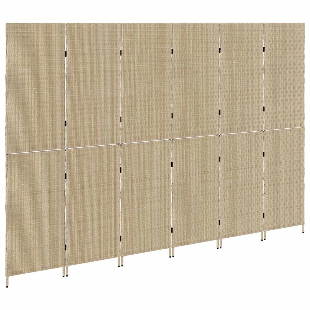 Paravent Beige 292 x 180 cm polyrotin - XIOS