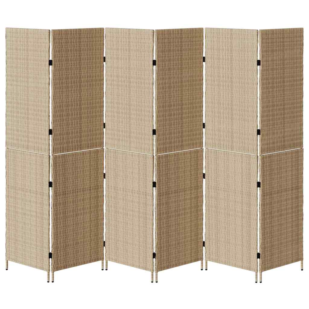 Paravent Beige 292 x 180 cm polyrotin - XIOS