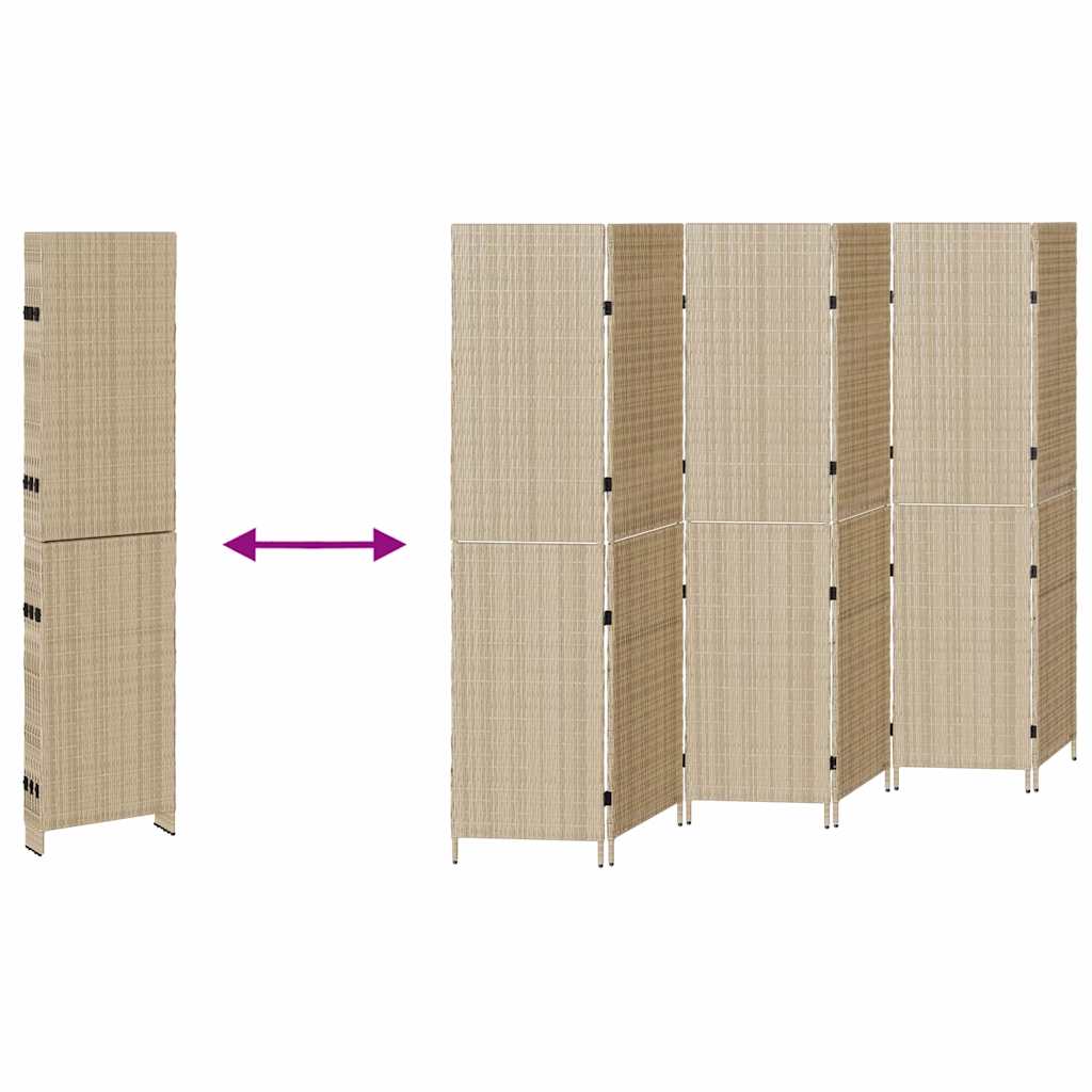 Paravent Beige 292 x 180 cm polyrotin - XIOS