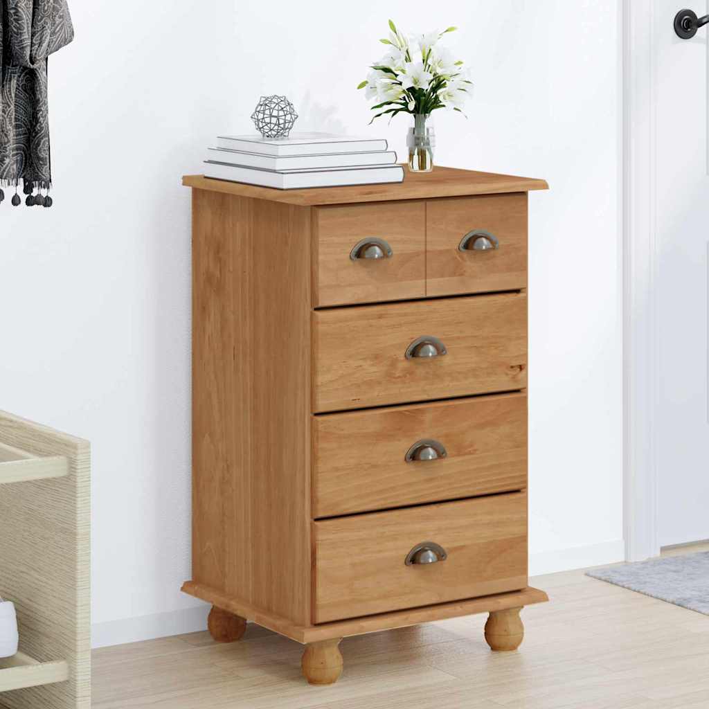Commode ASKIM Marron 45.8 x 40 x 79 cm Bois de pin massif - XIOS