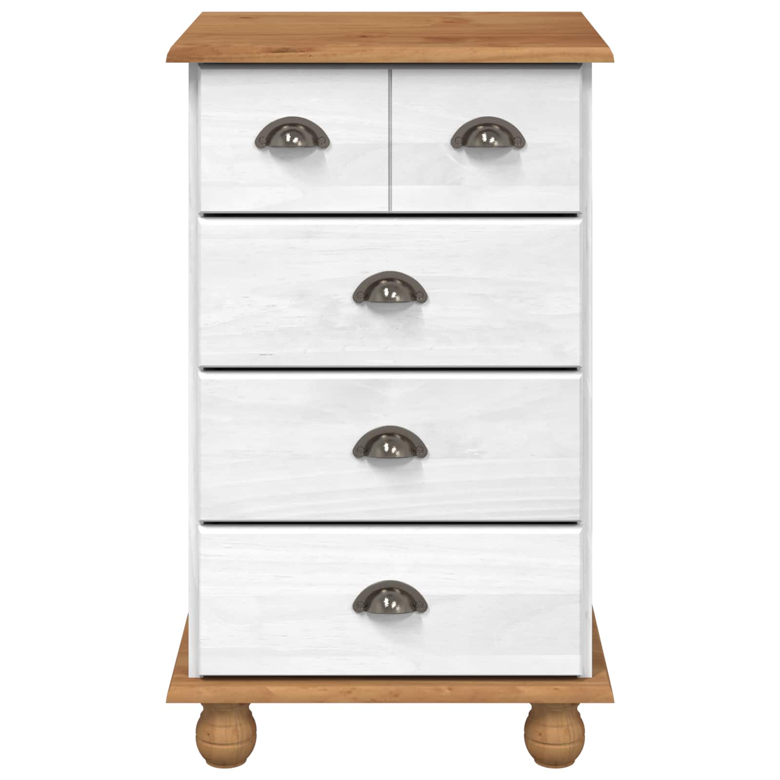 Commode ASKIM Blanc 45,8 x 40 x 79 cm Bois de pin massif - XIOS