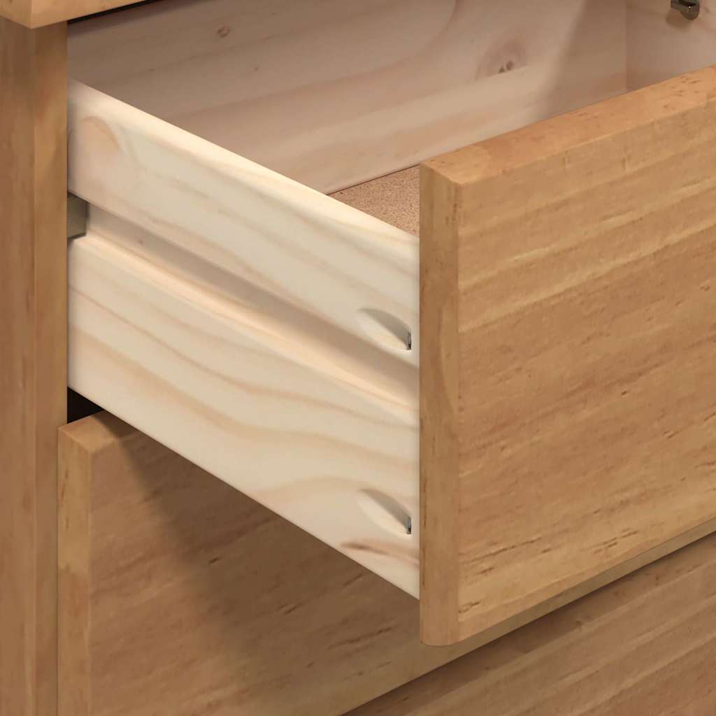 Commode ASKIM Marron 91 x 40 x 95,5 cm Bois de pin massif - XIOS