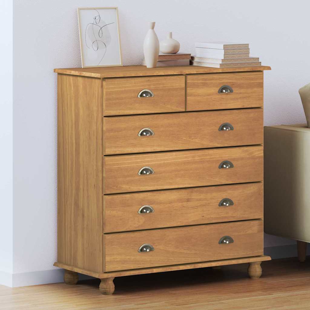 Commode ASKIM Marron 91 x 40 x 95,5 cm Bois de pin massif - XIOS