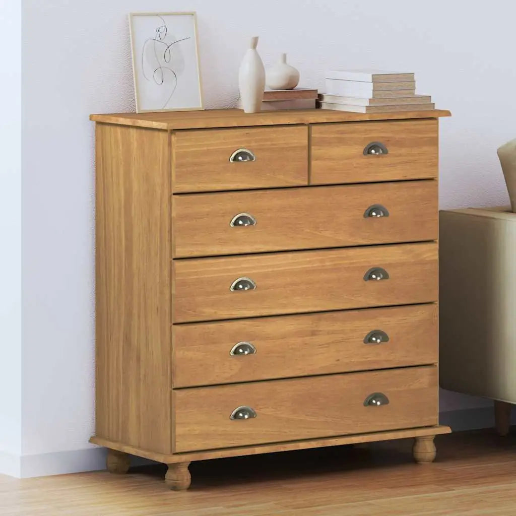 Commode ASKIM Marron 91 x 40 x 95,5 cm Bois de pin massif - XIOS