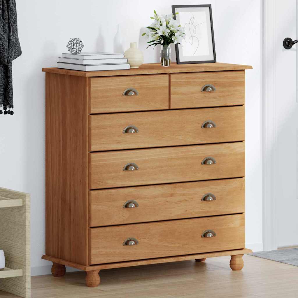 Commode ASKIM Marron 91 x 40 x 95,5 cm Bois de pin massif - XIOS