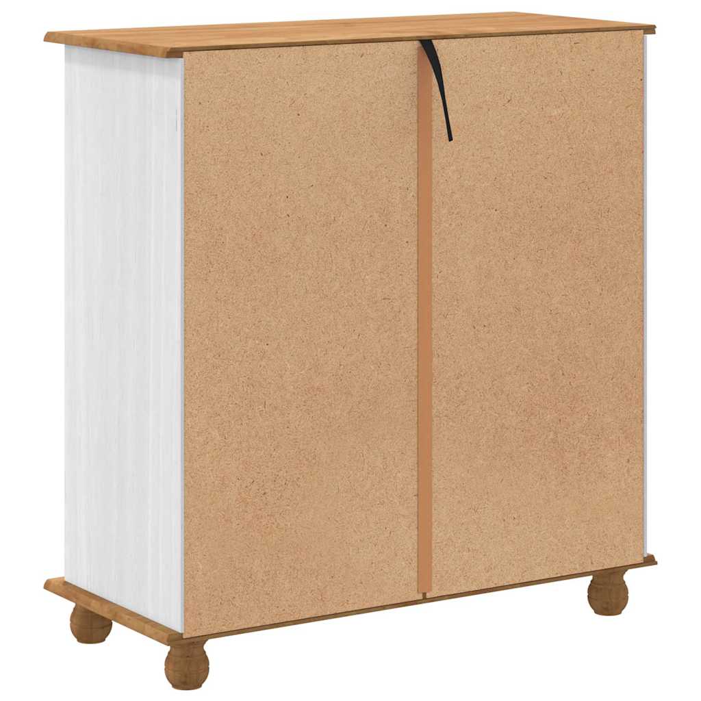 Commode ASKIM Blanc 91 x 40 x 95,5 cm Bois de pin massif - XIOS