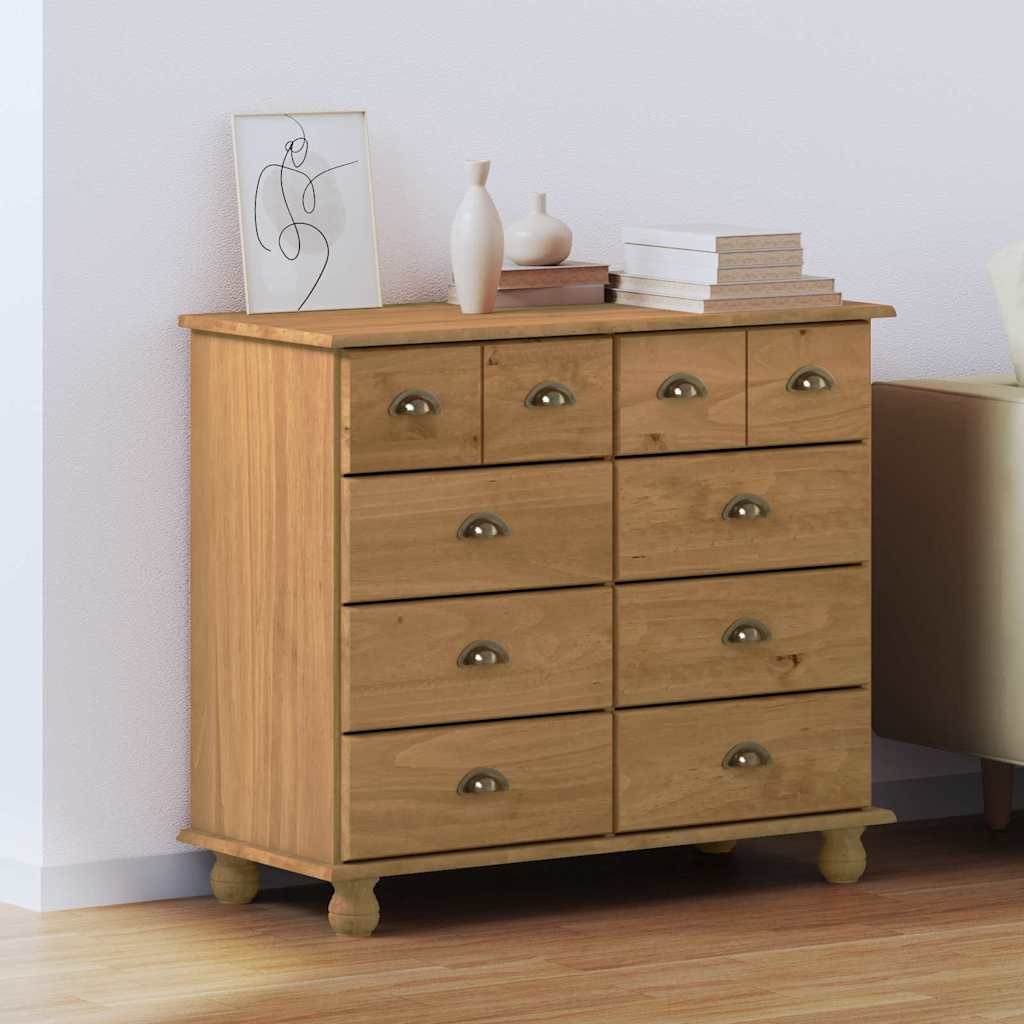 Commode ASKIM Marron 91 x 40 x 79 cm Bois de pin massif - XIOS
