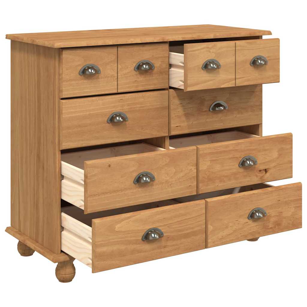 Commode ASKIM Marron 91 x 40 x 79 cm Bois de pin massif - XIOS