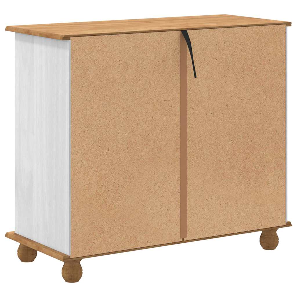 Commode ASKIM Blanc 91 x 40 x 79 cm Bois de pin massif - XIOS