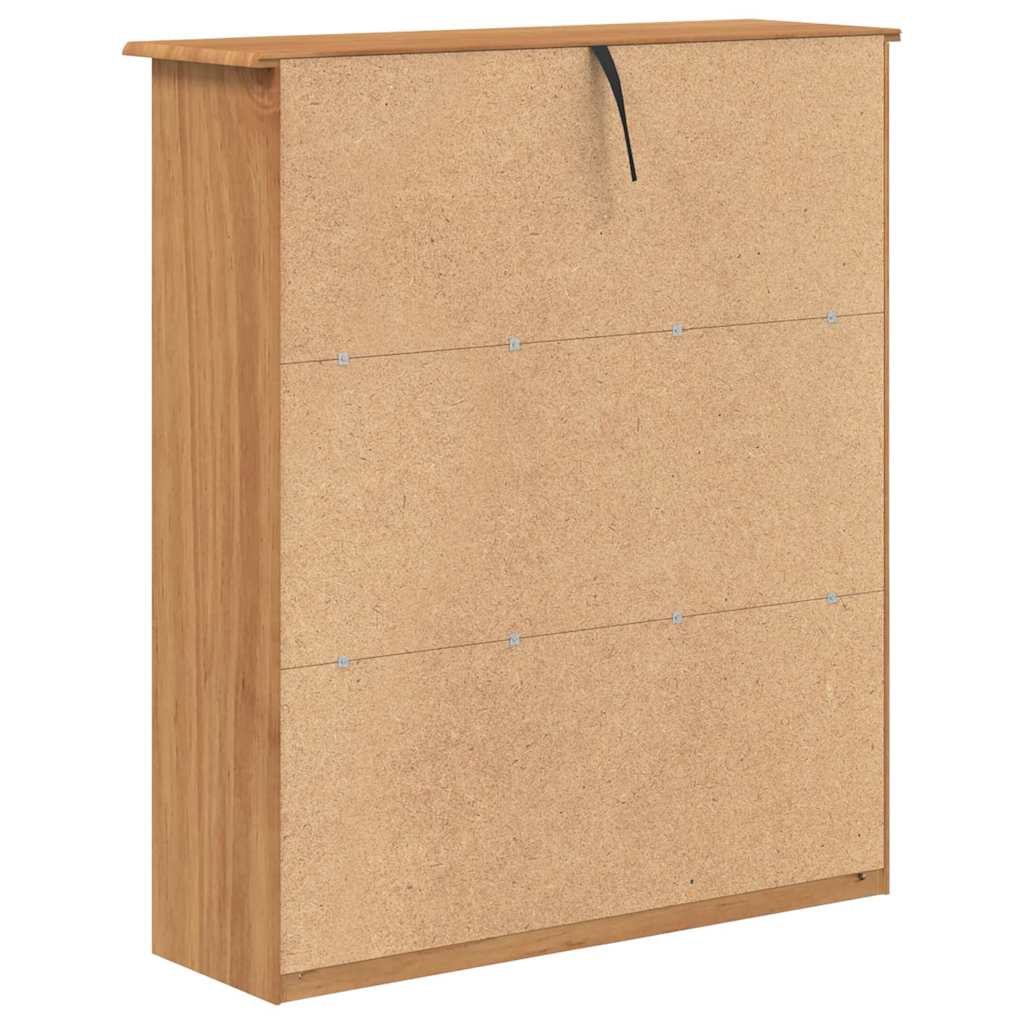 Hutch ASKIM Marron 91 x 30 x 104 cm Bois massif en pin - XIOS