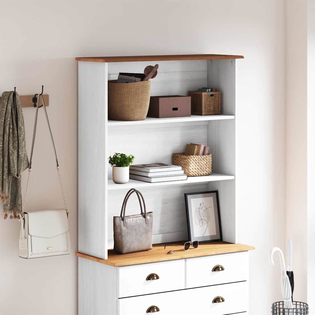 Hutch ASKIM Blanc 91 x 30 x 104 cm Bois massif en pin - XIOS