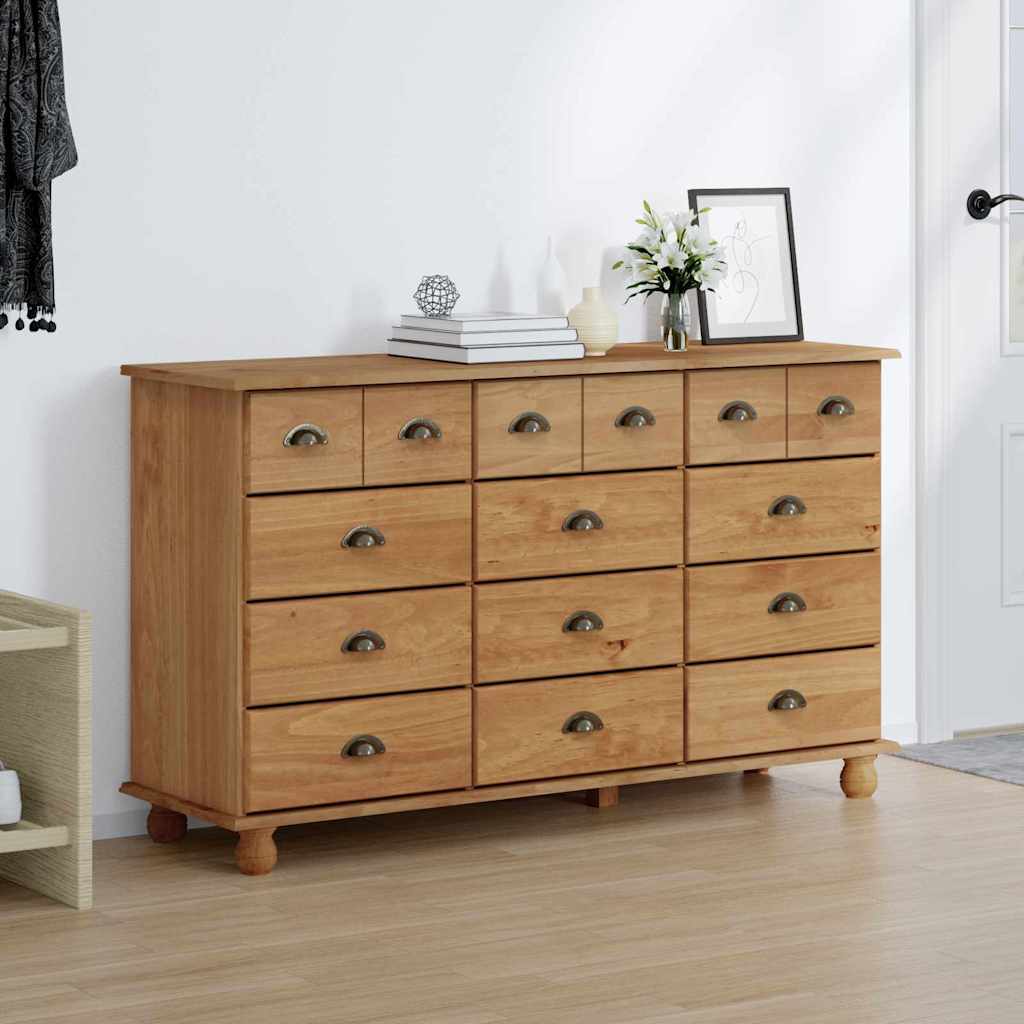 Commode ASKIM Marron 79 x 40 x 133,5 cm Bois de pin massif - XIOS
