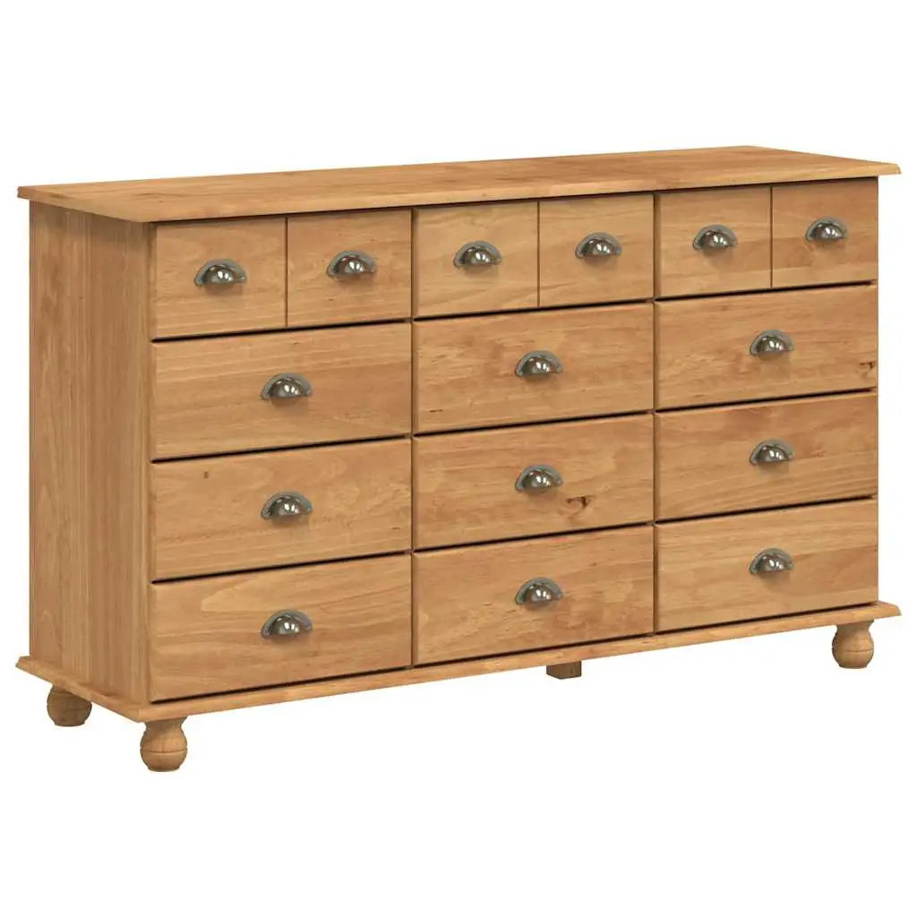 Commode ASKIM Marron 79 x 40 x 133,5 cm Bois de pin massif - XIOS