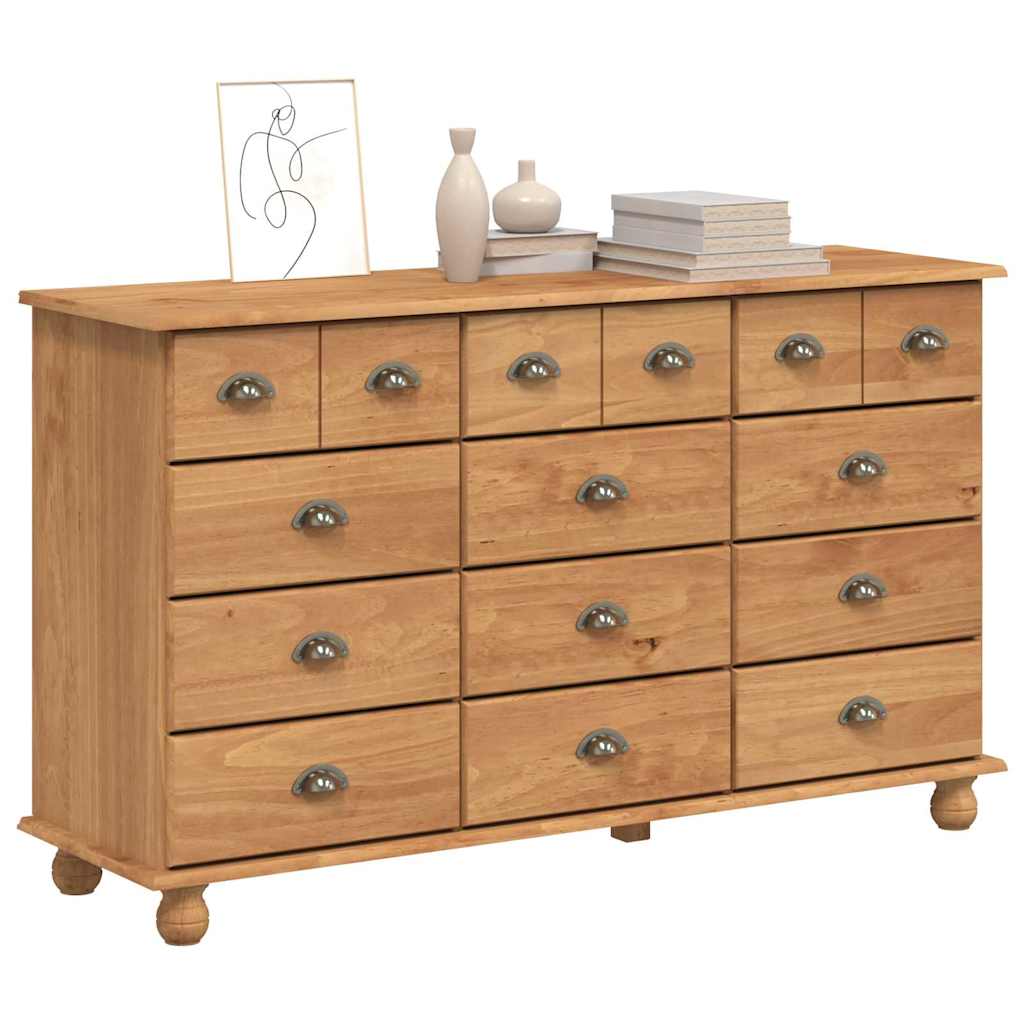 Commode ASKIM Marron 79 x 40 x 133,5 cm Bois de pin massif - XIOS