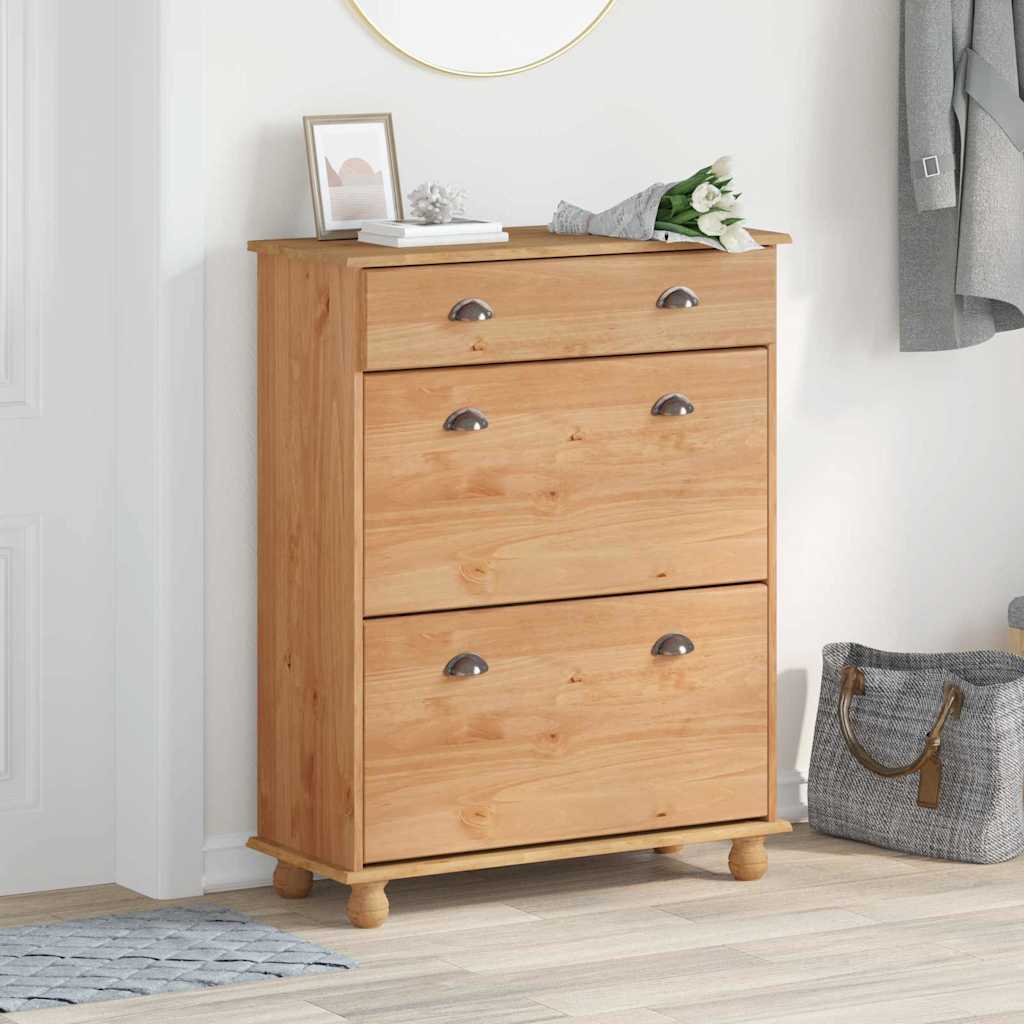 Cabinet à chaussures avec tiroir ASKIM Marron 85 x 35 x 108 cm - XIOS