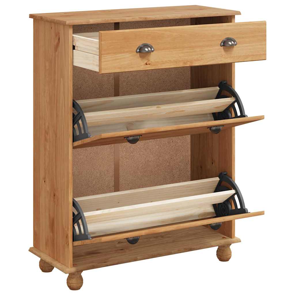 Cabinet à chaussures avec tiroir ASKIM Marron 85 x 35 x 108 cm - XIOS