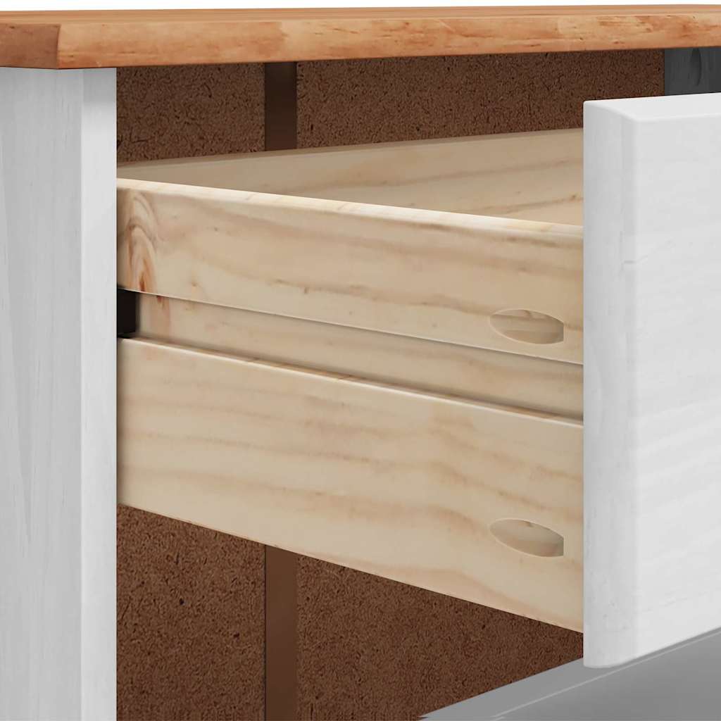 Cabinet à chaussures avec tiroir ASKIM Blanc 85 x 35 x 108 cm - XIOS