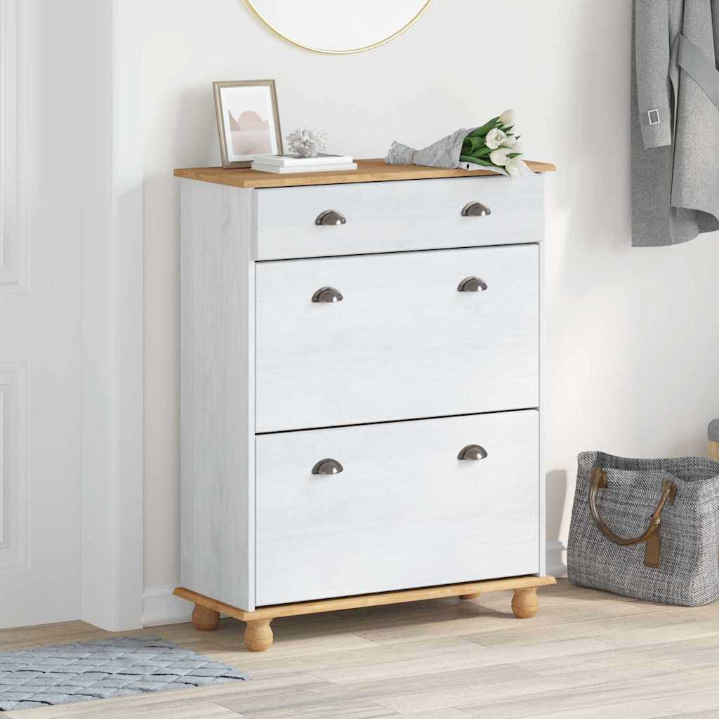 Cabinet à chaussures avec tiroir ASKIM Blanc 85 x 35 x 108 cm - XIOS
