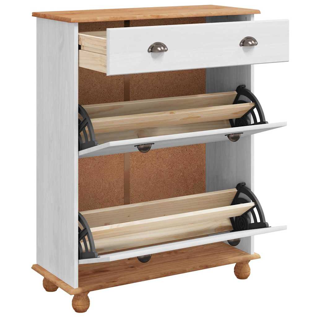 Cabinet à chaussures avec tiroir ASKIM Blanc 85 x 35 x 108 cm - XIOS