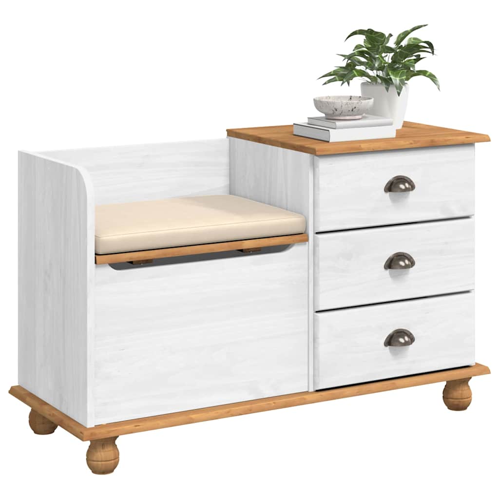 Banc de rangement pour l'entrée ASKIM Blanc 100 x 39 x 62 cm - XIOS