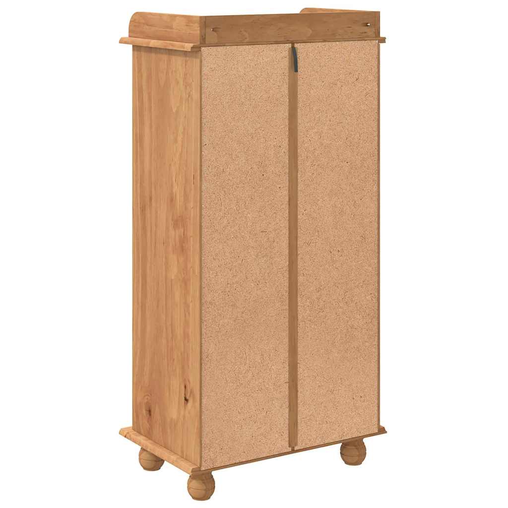 Cabinet à vin ASKIM Marron 57 x 37 x 114 cm Bois massif en pin - XIOS