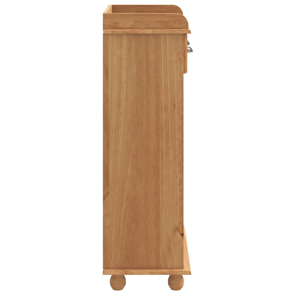 Cabinet à vin ASKIM Marron 57 x 37 x 114 cm Bois massif en pin - XIOS