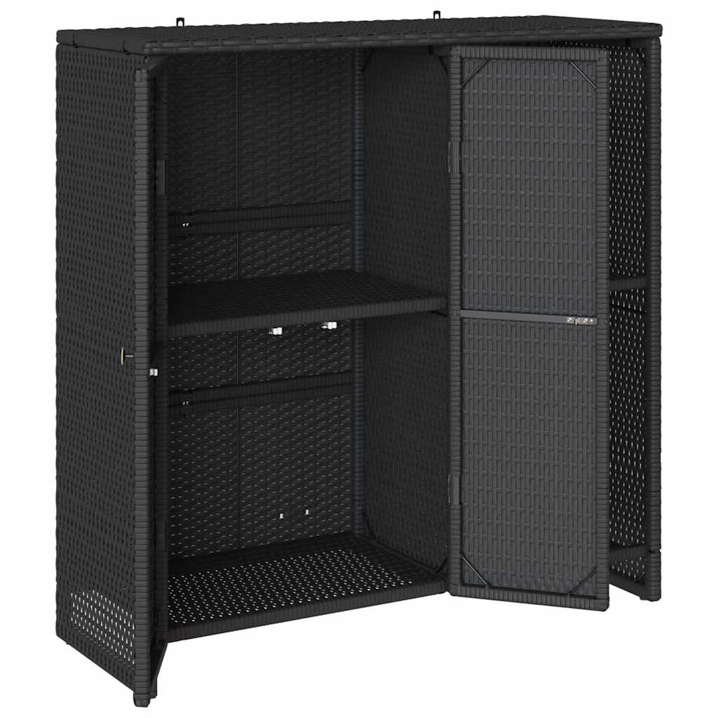 Armoire de rangement avec stockage Noir 100 x 36 x 102 cm Rotin - XIOS